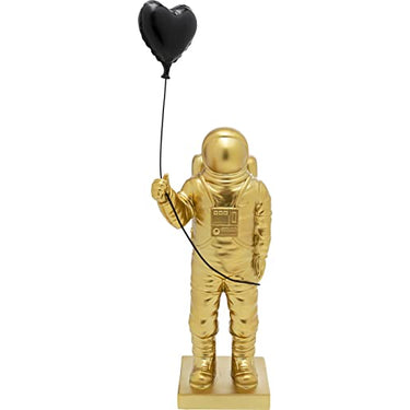 Kare Design Deko Figur Balloon Astronaut, Gold, Polyresin, Handgearbeitet, Unikat, 41x13x11cm (H/B/T) im Sale